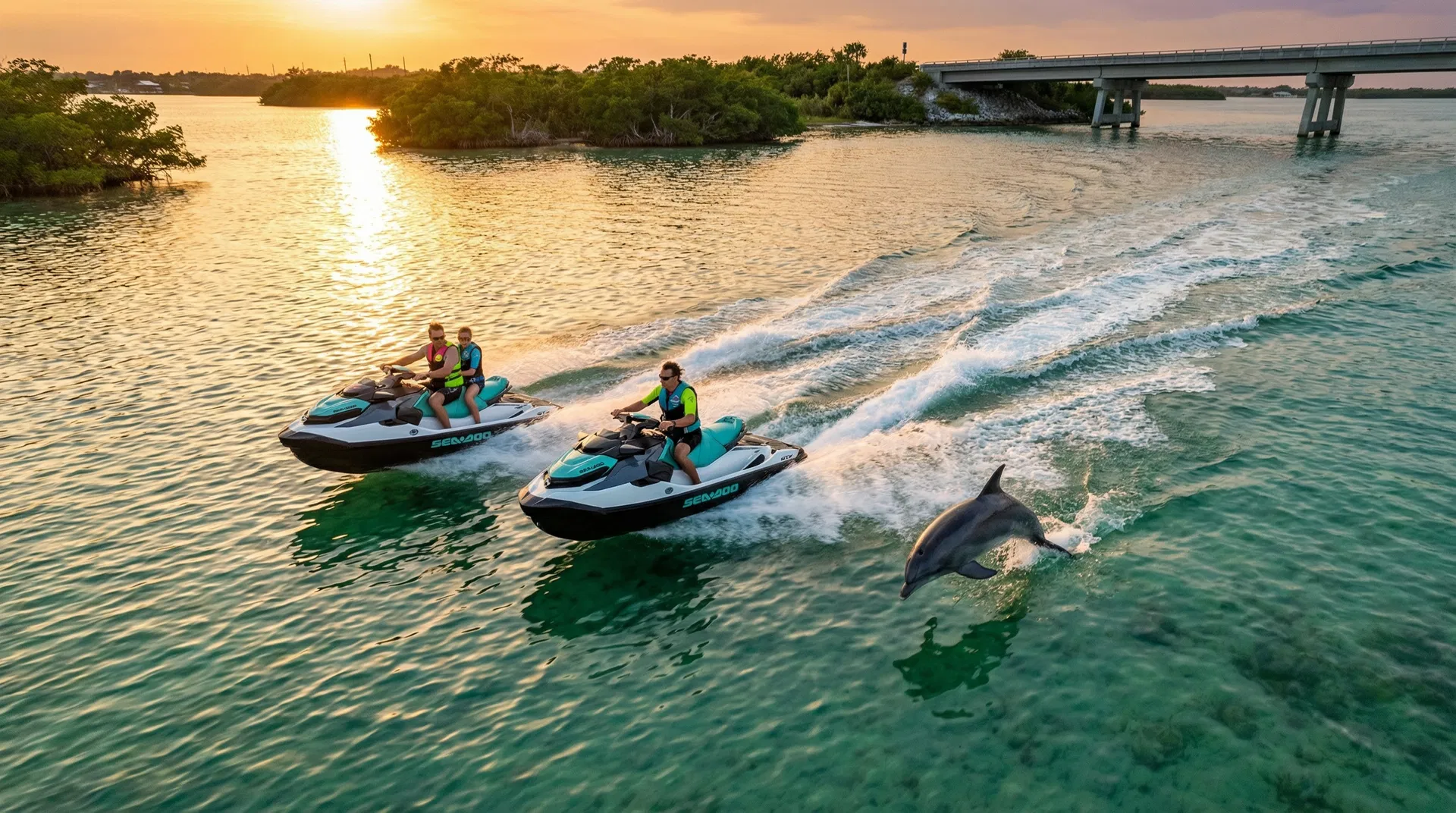 Jet ski dolphin tour on the Indian River Lagoon